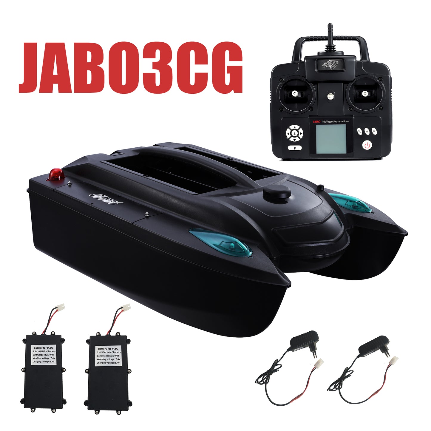 JABO3CG fish finder, each bin 5 kg, in 11 languages Store 32 points bait boat