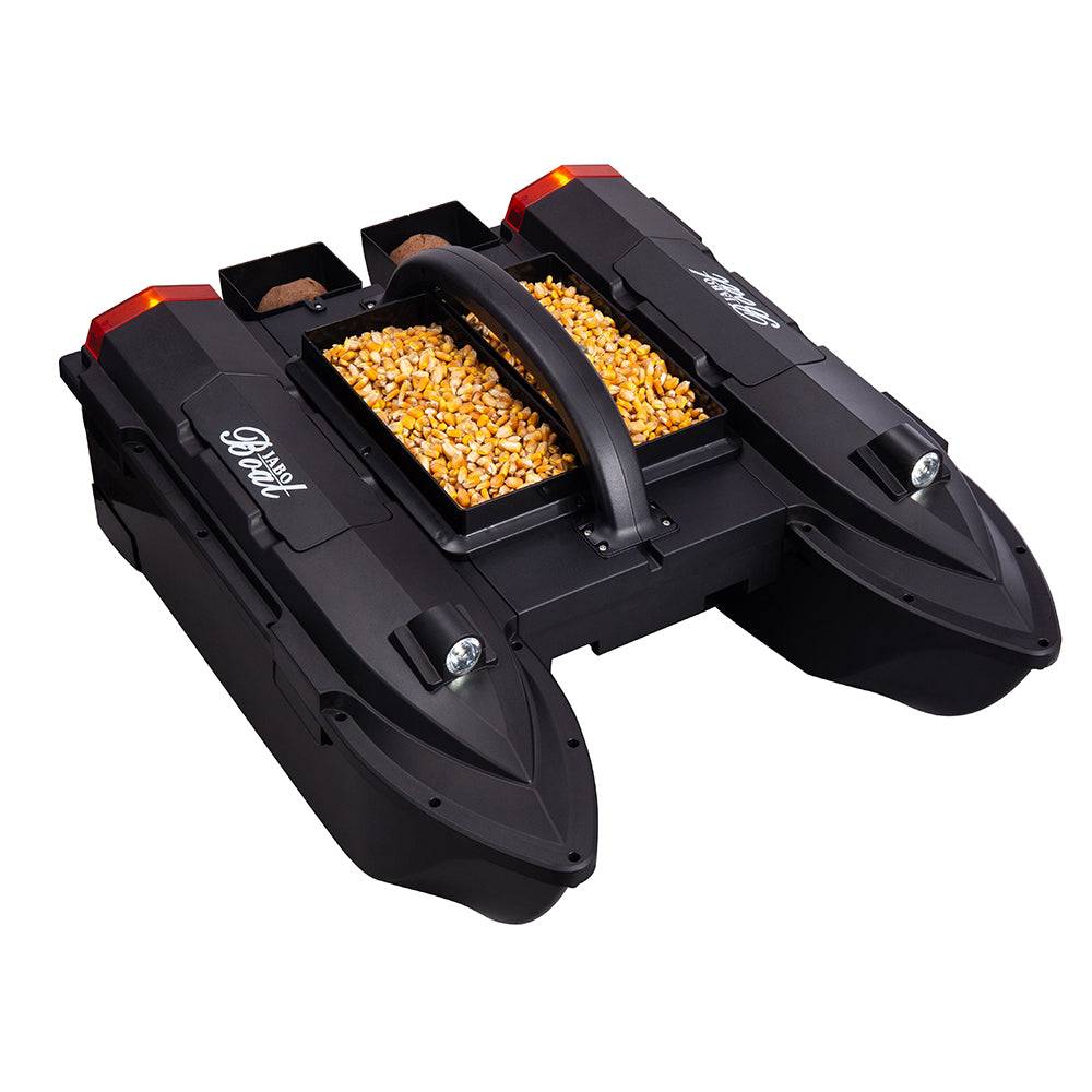 JABO5CG Bait Boat with Auto navigation fish finder 4 bait silos Memorize 32 bait points 11 languages