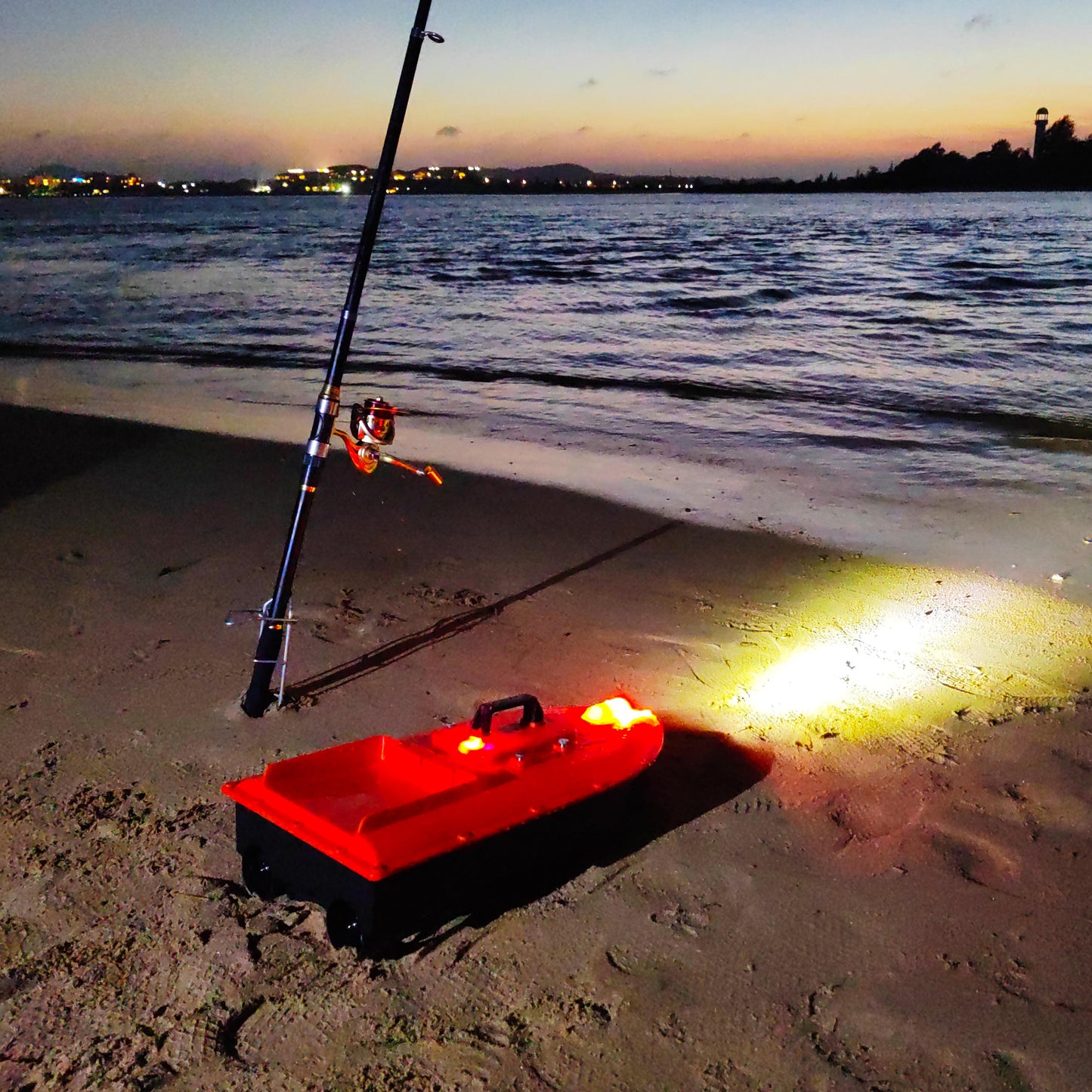 Jabo Dolphin RC GPS Fishing Surfer Bait Boat for Saltwater and Beach Fishing