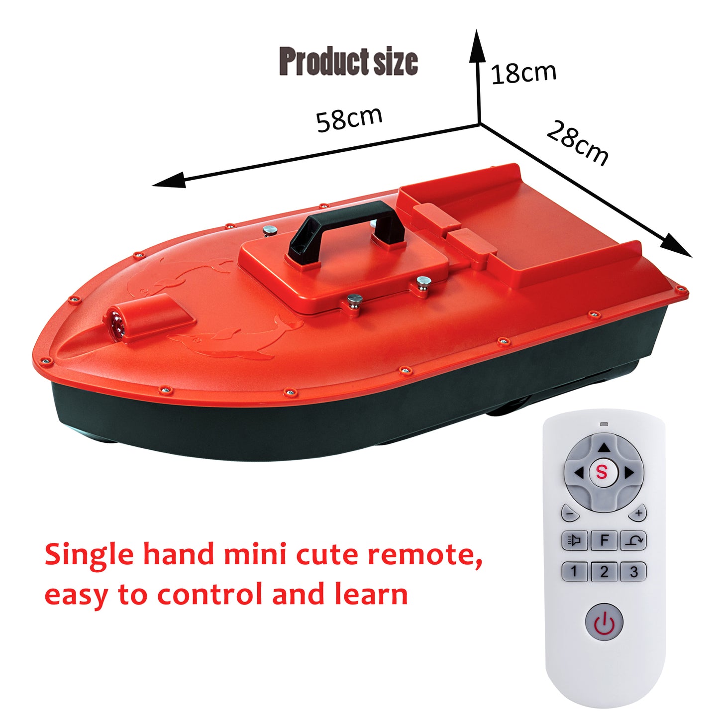 Jabo Dolphin RC GPS Fishing Surfer Bait Boat for Saltwater and Beach Fishing