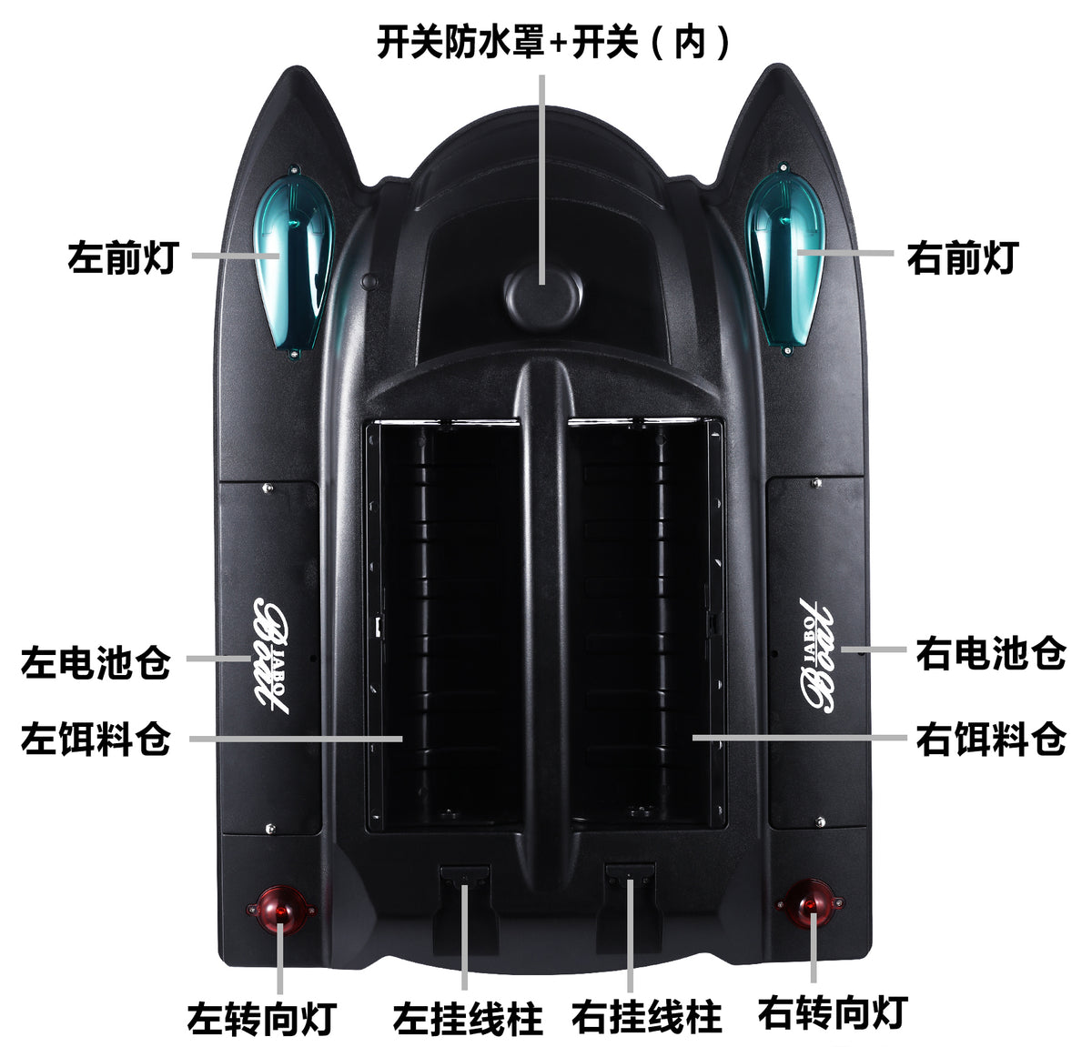 JABO3CG GPS Bait Boat with Fish Finder, Dual 5kg Silos, 32 Waypoints, 500M , 11 Languages